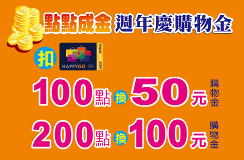 點點成金-週年慶購物金