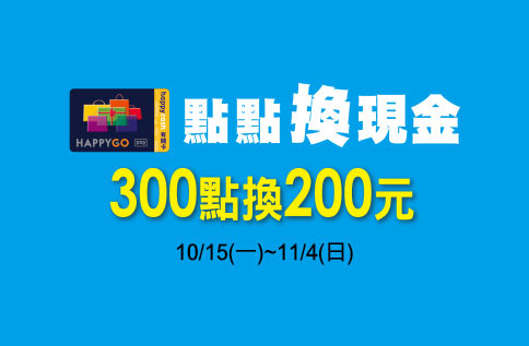 點點變現金 300點換200元週年慶購物金