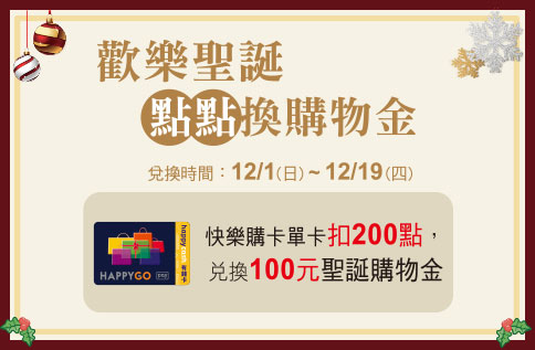 歡樂聖誕 點點換購物金