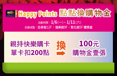 Happy Points點點換購物金