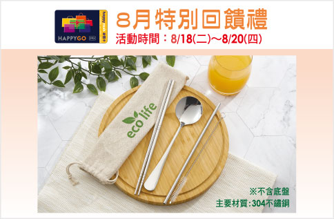 快樂購卡 8月份特別回饋禮