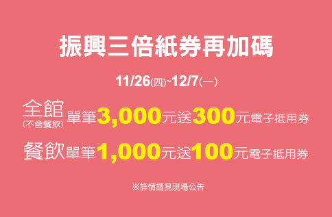 政府振興三倍紙券SOGO再加碼