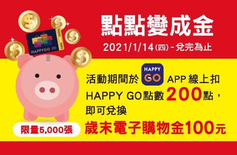 點點變成金 歲末電子購物金