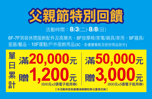 父親節特別回饋