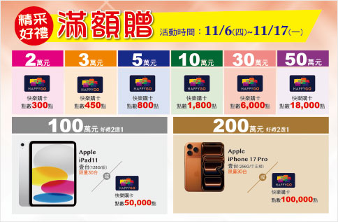 圖片:精采好禮滿額贈
