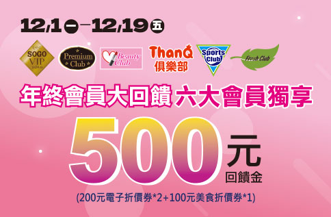 圖片:年終會員大回饋