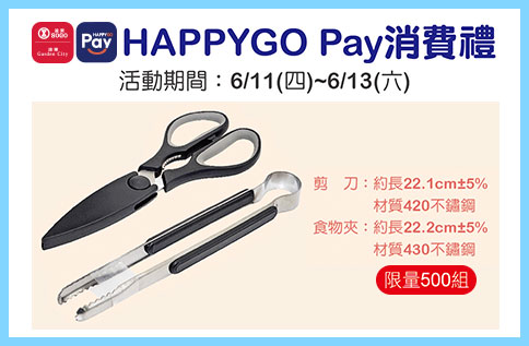 6月HAPPYGO Pay消費禮-Wonder Mama多功能露營剪夾兩件組