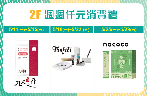 2F 週週仟元消費禮