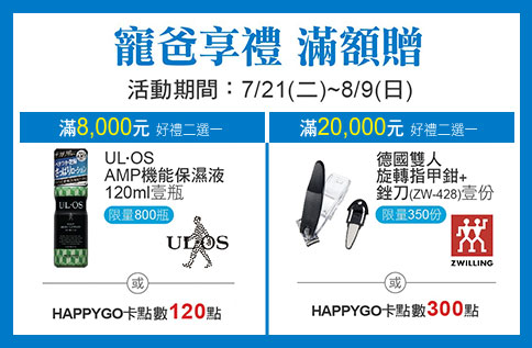 寵爸享禮 滿額贈